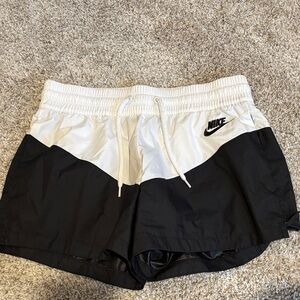 Nike Women's Athletic Shorts in Black and White